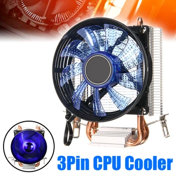 POHIKS Heatpipe Cooler CPU Intel 775/1155/1156 AMD 754/939/AM2/AM2+/AM3 3pin dual-turn de răcire Ventilator de 90mm Lumină LED-uri