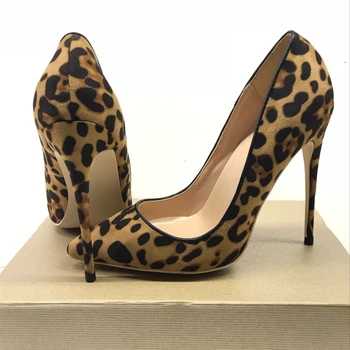 Pompe Tocuri Doamnelor Pantofi De Moda Cu Toc Subtire Subliniat Toe Piele De Leopard Tocuri Inalte Sexy Femei Superficial Zapatos Mujer Singur Pantof