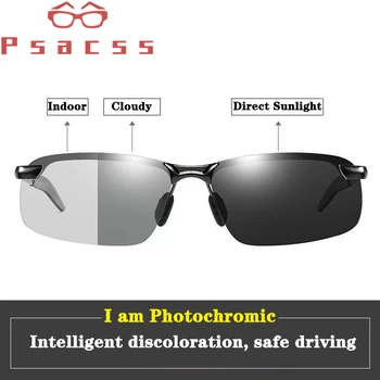Psacss de Lux Fotocromatică Bărbați ochelari de Soare Polarizat 2019 Ochelari de Soare Ochelari de Conducere Pescuit Ochelari de gafas de sol hombre UV400