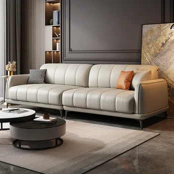 Pur Nordic Italian de lux, tehnologie pânză canapea living mic apartament de trei minimalist modern, canapea tesatura Imagine 0