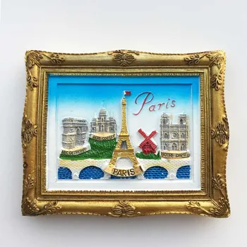 QIQIPP capitalei franceze Paris, reper umaniste arhitectura peisajului turistic suvenir magnet magnet de frigider