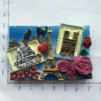 QIQIPP franceză de călătorie comemorative frigider autocolante romantice orașului Paris
