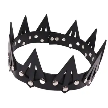 royal Crown Diadema Retro Stil Caciula Neagra Decorative pentru Printesa Decoratiuni Ziua de nastere Imagine 0