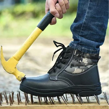 Siguranță Pantofi, Pălării de Oțel de la Picioare Vara Respirabil Siguranță Pantofi pentru Bărbați Pantofi de Lucru Impermeabile Și rezistente la Uzură Anti-zdrobitor DMX014
