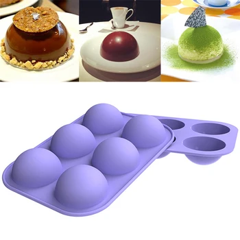 Silicon Jumătate de Sferă, Cerc 6/5/15Cavity DIY Mucegai pentru Ciocolata Brioșă Cupcake Desert Bakeware Bucătărie, Bicarbonat de Instrumente Decorative Imagine 0