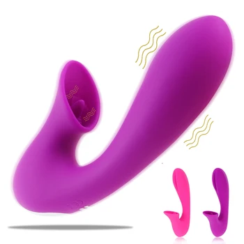 Silicon Vibrator pentru Femei Puternice punctul G Penis artificial Vibratoare Lins Limbă Bagheta cu 12 Moduri de Jucării pentru Adulți Placere Masaj Instrument