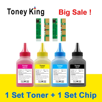 Toney King 4 x Toner Refill Laser Praf Kituri + Chips-uri Pentru Samsung CLX 3185 3185FN 3185FW 3185N 3186 3186N 3180 CLT407 Printer