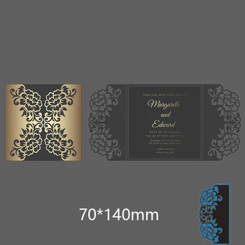Tăiere de Metal Moare neregulate dantela cadru nou pentru decor card DIY Scrapbooking Hârtie stencil șablon Album Moare 70*140 mm