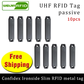 UHF RFID anti metal tag confidex ironside slim 915mhz 868mhz Impinj Monza4QT 10buc transport gratuit ABS durabil pasiv tag-uri RFID