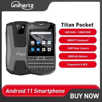 Unihertz Titan Buzunar Telefon Inteligent Tastatură QWERTY 3.1 inch Android 11 6GB, 128GB Telefon Mobil Dual SIM Dual Deblocat Telefon NFC
