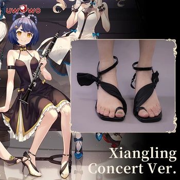 UWOWO Xiangling Cosplay Pantofi Joc Genshin Impact Concert Xiang ling Cosplay Pantof