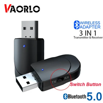VAORLO Audio Wireless Adaptor USB 3 În 1 Receptor și Transmițător Cu 3,5 AUX Jack Stereo de Muzică de Transmisie Pentru Căști TV