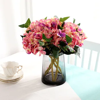 Viu Flori Artificiale Real Atingere de Mătase Mare Floare Hortensie Mireasa Buchet de Nunta de Decorare Acasă Desktop DIY Ambarcațiuni Florale