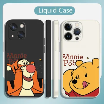Winnie the Pooh de Arta Drăguț Telefon Caz Pentru Apple iPhone 14 13 12 Mini 11 Pro XS MAX XR X 8 7 6S Plus SE Lichid Frânghie Moale Capacul