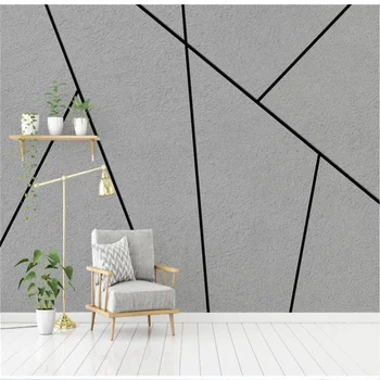 xuesu Personalizate 3D tapet modern, minimalist, linii geometrice de ciment de culoare canapea fundal 8D perete impermeabil care acoperă