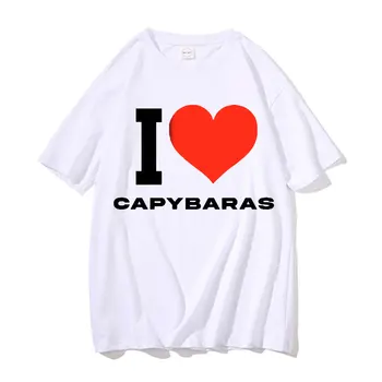 Îmi Place Capibara Tricou Amuzant Unisex tricou Barbati pentru Femei de Moda Liber Casual Camasi Maneca Scurta de Vara din Bumbac Tricou