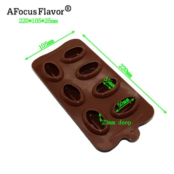 1 Buc 7 Găuri Mucegai Silicon Ciocolata Tăietori Cookie Bucătărie, Cuptor Boabe De Cafea Tort De Decorare Instrumente Moldes De Silicon Imagine 1