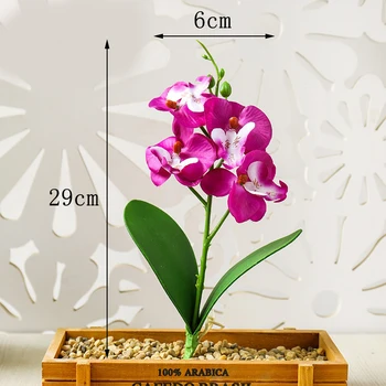 1 pachet MINI Phalaenopsis buchet vaza pentru decor acasă de Crăciun de nunta flori decorative coroane de flori Artificiale flori en-gros Imagine 1