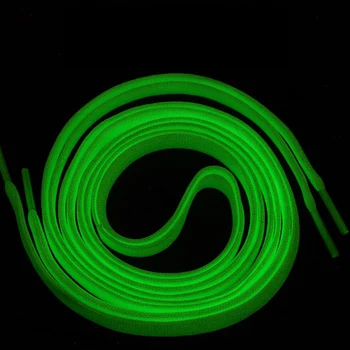 1 Pereche Luminos Șireturi Plate Adidasi Panza Șireturi Strălucire În Întuneric de Noapte de Culoare Fluorescente Șiret 90/110cm Imagine 1