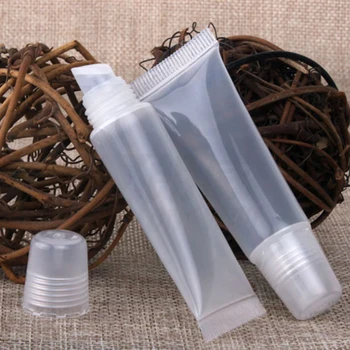 100buc Luciu de Buze Tuburi din material Plastic Moale de Călătorie Sticla Goală de Cremă de Mici Ambalaje PVC Mini Eșantion Cosmetice Containere de 8 ml Imagine 1