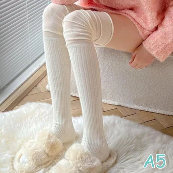 1Pair Femei Toamna Și Iarna Ciorapi Mare Coapsei Ciorapi Japoneze Despicare Peste Genunchi Șosete groase de Iarna Ciorapi Ciorapi Noi Imagine 1