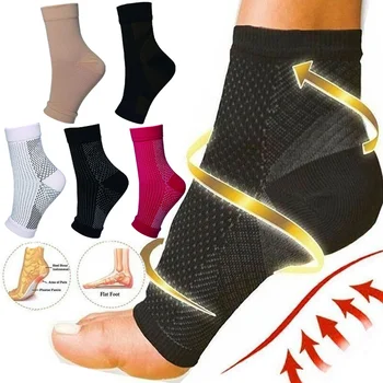 2 buc Picior Anti-Oboseala Glezna Ciorap Suport de Relief Dureri de Compresie Sosete pentru Barbati Femei Șosete Sport Funcționare Picior Maneca Șosete Imagine 1