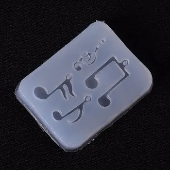 200pcs Notă Muzicală Pandantiv Mucegai Silicon de Rășină Bijuterii Tort Fondant DIY matrițe Imagine 1
