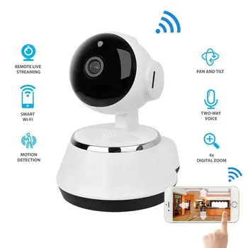 2017 Camera IP Wireless WIFI 720P CCTV de Securitate Acasă Cam Slot Micro SD Suport Microfon & P2P Gratuit APP Plastic ABS Imagine 1