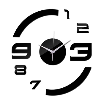2019 Adevărat Nou Timp Limitat Transport Gratuit Moda Diy Acrilice Ceas de Perete Modern Oglindă Lux Ceasuri de Cristal 3d Ceasuri Z023 Imagine 1