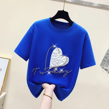 2022 Iubire de-o Vară Conservatie T-shirt Femei Haine cu Maneci Scurte din Bumbac Topuri Teuri de Moda Y2K Liber Harajuku Scrisori T Shirt Femei Imagine 1