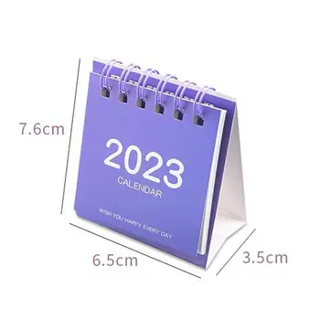 2023 Simplu Culoare Solidă Calendar De Birou Desktop Decor Creativ Mesaj Mini Calendar Pentru Organizarea De Planificare Imagine 1