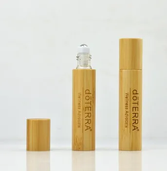 3 ml 5 ml 10 ml Sticle de Parfum Natural de Bambus, Lemn, Sticlă Rola Pe Sticle Cu Bambus Capac din Metal cu Role Esențiale Role Pe Sticle Imagine 1