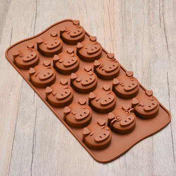 3D Drăguț de Porc Forma de Tort Mucegai DIY Animal Porc de Ciocolata Sugarcraft Mucegai Multi DIY Tava de Gheață Săpun Manual Mucegai Bucătărie Bakeware Imagine 1