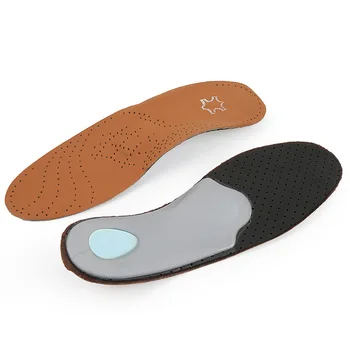 3D Premium Piele sanatoasa ortezare branț pentru Flatfoot Mare Suport Arc tălpile interioare din Silicon Tălpi bărbați și femei pantofi de piele Imagine 1