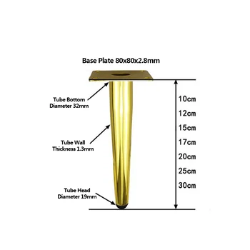 4buc/Seturi de Mobilier, Picioare de Sprijin Pentru Dulapuri Canapea Mese de Cafea Scaune Bretele de Metal Suport Hardware Cabinet Picioare de Aur Imagine 1