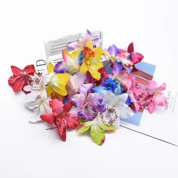 50/100 Buc Fluture orhidee, plante artificiale flori decorative de perete de nunta decor acasă accesorii de mireasa clearance-ul Imagine 1