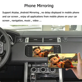 AZTON Radio Auto Upgrade Pentru Range Rover Sport, Discovery Evoque Bosch IOS iPhone Wireless CarPlay, Android Auto Modulul Imagine 1