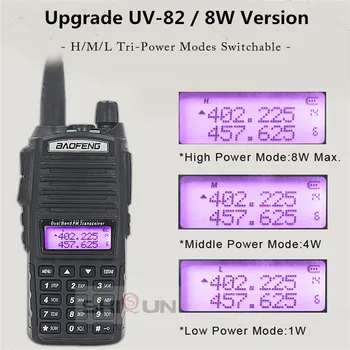 BaoFeng Ham Radio UV-82 5W/8W Opțional Walkie Talkie DMR Radio UV 82 10 KM Dual ASV 82HP UV-9R GT-3TP UV-5R UV 16 10R de Mare Putere Imagine 1