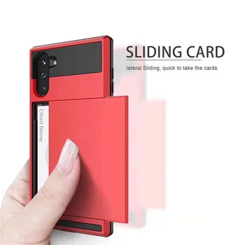 Card de Credit portofel caz acoperire telefon pentru samsung galaxy s10 s9 s8 plus TPU+PC Hibrid Caz de Protecție pentru Samsung Galaxy Nota 9 Imagine 1