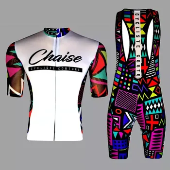 Ciclistă Couture 2021 Noi Chaise Bike Set de Vara pentru Bărbați Ciclism Jersey Bib Shorts 9D Pad Colorate, cu Maneci Scurte Costum Confortabil Imagine 1