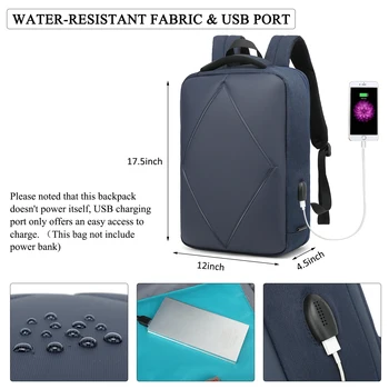 CoolBELL Rucsac pentru Laptop De 15.6 Inch, Nylon Rucsac Anti-Furt de Afaceri Sac Rezistent la Apă Bookbag TSA Durabil Rucsac de Călătorie Imagine 1