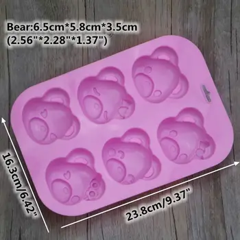 copilul favorit de design Tort de 6 desene animate drăguț urs de patiserie silicon lipeasca mucegai tort de decorare tort de silicon tigăi transport gratuit Imagine 1