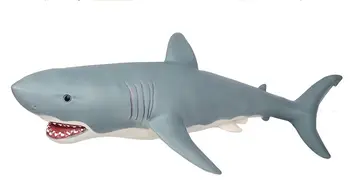 creative viața reală rechin model din plastic moale rechin papusa cadou despre 57x27.5x16cm xf2764 Imagine 1