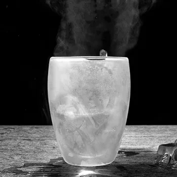 Cupe Transparente Dublu-Strat De Sticlă Pentru Acasă Rezistente La Căldură Mare Cana De Apa Ceai Lapte Ochelari De Micul Dejun Bea Bucătărie Кружка Imagine 1