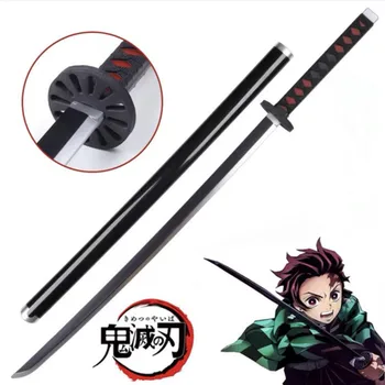 Demon Slayer Sabie, Armă Cosplay Kimetsu nu Yaiba 1:1 Sabito Aur Negru Sowrd Ninja Cuțit Prop Model de Jucărie 104cm Imagine 1