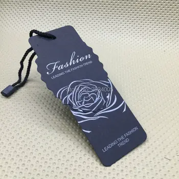 haine personalizate trandafirul negru mat hârtie tipărite tag/pret marcare/îmbrăcăminte de imprimat etichete/carton tag-ul/logo-ul de brand 1000 buc o mulțime Imagine 1