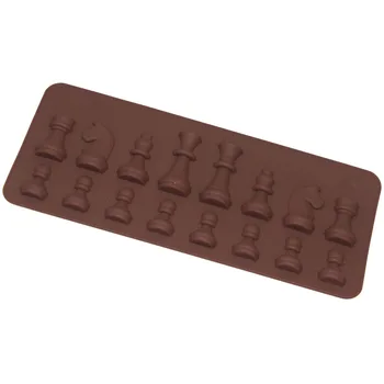 Internațional de Șah Forma de Silicon Mucegai DIY Fondnat Sugarcraft Bomboane de Ciocolată Mucegai Tort de Decorare Instrumente de Săpun Rășină Zgura Mucegai Imagine 1
