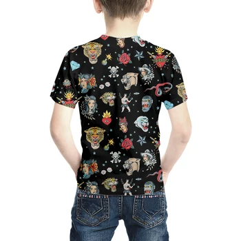 Jumeast Vara Copii T Shirt de Imprimare 3D Y2k Stil de Desene animate Maneca Scurta Sport Copii Moda Streetwear Pulover Amuzant Topuri Imagine 1
