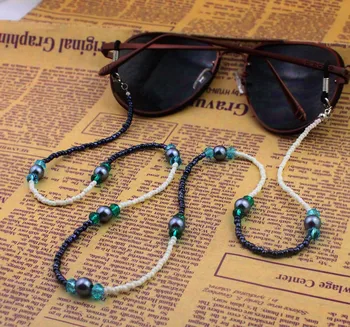 Moda Femei Margele Lanț ochelari de Soare Lanțuri Colier de Ochelari de Citit Cablul de Titular Curea de Gât Frânghie pentru Ochelari Imagine 1