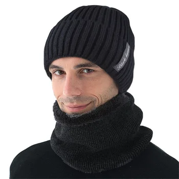 Moda Tricotate Pălărie de Iarnă Căciuli Bărbați Pălărie de Iarnă pentru Femei Tricotate Pălării pentru Bărbați Capac Gros Cald Brimless Blana Capota Unisex Capac Imagine 1